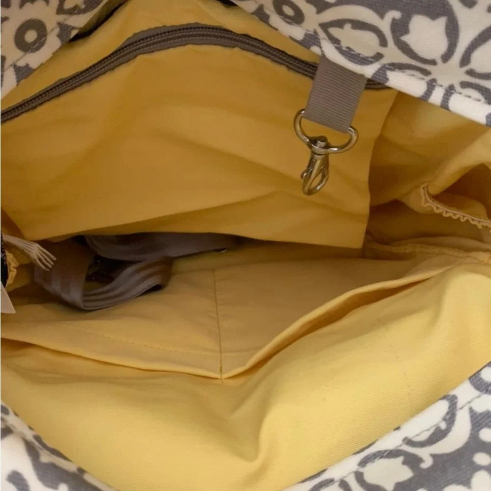 Petunia Pickle Bottom Gray and Yellow diaper bag